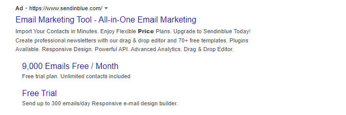 google ad copies example